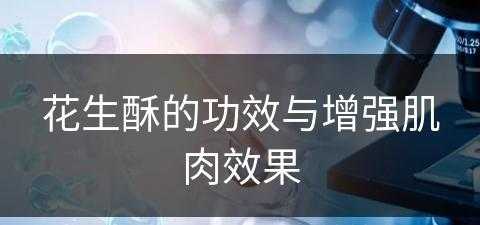 花生酥的功效与增强肌肉效果